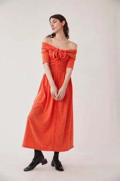 Tach ClothingAdelena Knit Dress - Orange -CYNTHIA ROWLEY Sales Store ADELENA KNIT DRESS ORANGE 20231006224349 2