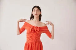 Tach ClothingAdelena Knit Dress - Orange -CYNTHIA ROWLEY Sales Store ADELENA KNIT DRESS ORANGE 20231006224350 2