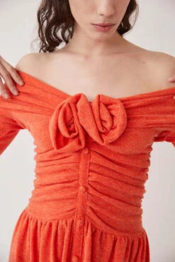 Tach ClothingAdelena Knit Dress - Orange -CYNTHIA ROWLEY Sales Store ADELENA KNIT DRESS ORANGE 20231006224350 3