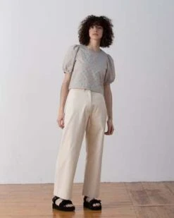 Ali GoldenPuff Sleeve Top - Lilac Plaid -CYNTHIA ROWLEY Sales Store Ali Golden Puff Sleeve Top Lilac Plaid 20220722081132 1