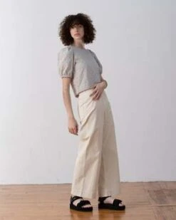 Ali GoldenPuff Sleeve Top - Lilac Plaid -CYNTHIA ROWLEY Sales Store Ali Golden Puff Sleeve Top Lilac Plaid 20220722081134 1