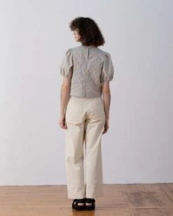 Ali GoldenPuff Sleeve Top - Lilac Plaid -CYNTHIA ROWLEY Sales Store Ali Golden Puff Sleeve Top Lilac Plaid 20220722081136