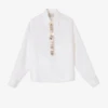 AlysiPaillette Placket Blouse - Bianco -CYNTHIA ROWLEY Sales Store Alysi Paillette Placket Blouse Bianco 20231027044620