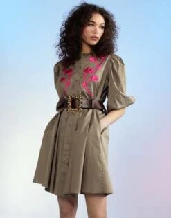CYNTHIA ROWLEYAnnabelle Cotton Dress - KHAKI -CYNTHIA ROWLEY Sales Store Annabelle Cotton Dress 20230222224521 1
