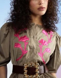 CYNTHIA ROWLEYAnnabelle Cotton Dress - KHAKI -CYNTHIA ROWLEY Sales Store Annabelle Cotton Dress 20230222224522