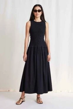 Apiece ApartSiempre Tank Maxi Dress - Black -CYNTHIA ROWLEY Sales Store Apiece Apart Siempre Tank Maxi Dress Black 20230714180923
