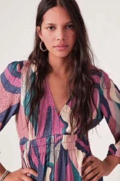 Ba&shWina Dress - Blue -CYNTHIA ROWLEY Sales Store BA SH Wina Dress in Blue 20231012040226 2