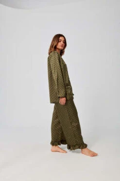 BATSHEVAPajama Set - Olive -CYNTHIA ROWLEY Sales Store BATSHEVA Pajama Set Olive 20221114202622