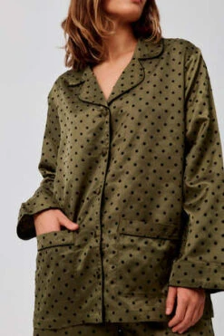 BATSHEVAPajama Set - Olive -CYNTHIA ROWLEY Sales Store BATSHEVA Pajama Set Olive 20221114202623 1