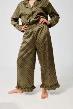 BATSHEVAPajama Set - Olive -CYNTHIA ROWLEY Sales Store BATSHEVA Pajama Set Olive 20221114202626