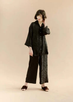 Bronze AgePantalon Onsen - Starlight Floral Noir