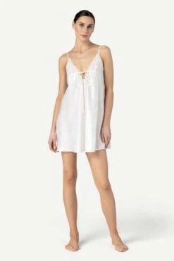 NK IMODEBarbara Bridal Babydoll Silk Chemise - Ivory