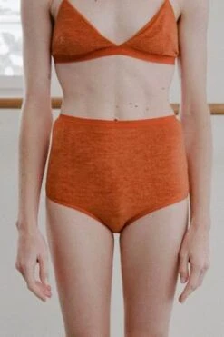 BaserangeHighwaist Bell Pants Terry Cotton - Ven Orange