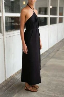 BaserangeLigo Dress - Black -CYNTHIA ROWLEY Sales Store Baserange Ligo Dress 20220719101035 2