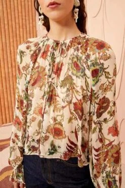 Ulla JohnsonBernadette Chiffon Blouse - Freesia -CYNTHIA ROWLEY Sales Store Bernadette Chiffon Blouse 20231020222444 1