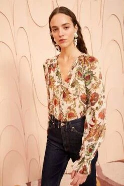 Ulla JohnsonBernadette Chiffon Blouse - Freesia -CYNTHIA ROWLEY Sales Store Bernadette Chiffon Blouse 20231020222445
