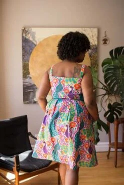 Birds Of North AmericaReedbird Dress - Peacocks -CYNTHIA ROWLEY Sales Store Birds of North America Reedbird Dress Peacocks 20230221122822