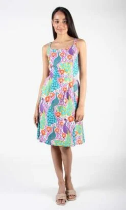 Birds Of North AmericaReedbird Dress - Peacocks -CYNTHIA ROWLEY Sales Store Birds of North America Reedbird Dress Peacocks 20230221122825