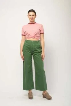 Atelier DelphineAtelier Delphine Bishti Pant - Vineyard Green/Antique White