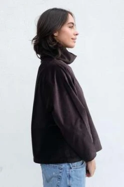 Black CraneVelveteen Tube Top - Sumi Black -CYNTHIA ROWLEY Sales Store Black Crane Velveteen Tube Top Sumi Black 20231025203211