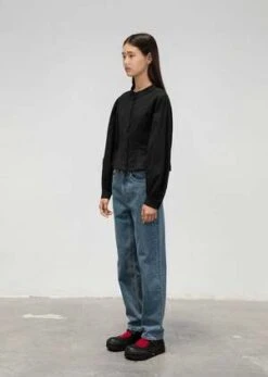 AMOMENTOLace Trim Shirt - Black -CYNTHIA ROWLEY Sales Store Black Lace Trim Shirt 20231017144457