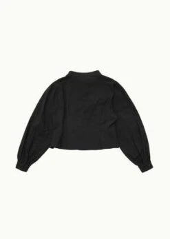 AMOMENTOLace Trim Shirt - Black -CYNTHIA ROWLEY Sales Store Black Lace Trim Shirt 20231017144459