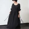 RUJUTA SHETHBlythe Dress - Black Puckered Chex -CYNTHIA ROWLEY Sales Store Blythe Dress Black Puckered Chex 20231011192242