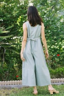 MyrtleBlythe Jumpsuit - Sage -CYNTHIA ROWLEY Sales Store Blythe Jumpsuit Sage 20210606162500