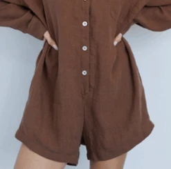 BohèmeLinen Playsuit - Oat 20 BohèmeLinen Playsuit - Oat -CYNTHIA ROWLEY Sales Store Boh me Linen Playsuit Oat 20231022210512