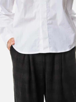 A Punto BBrown And Black Check Pull On Wool Pants - Brown -CYNTHIA ROWLEY Sales Store Brown and Black Check Pull on wool pants 20231008162636 1