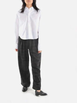 A Punto BBrown And Black Check Pull On Wool Pants - Brown