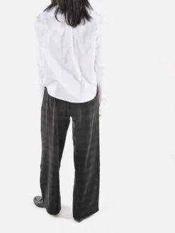 A Punto BBrown And Black Check Pull On Wool Pants - Brown -CYNTHIA ROWLEY Sales Store Brown and Black Check Pull on wool pants 20231008162637 2