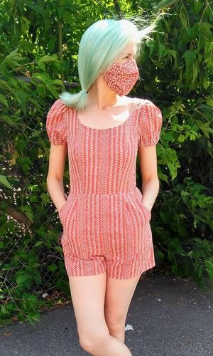 Birds Of North AmericaBufflehead Romper - Cinnamon Eyelet 2 Birds Of North AmericaBufflehead Romper - Cinnamon Eyelet - Image 2