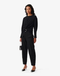 IROColine Round Neck Pleated Top -CYNTHIA ROWLEY Sales Store COLINE ROUND NECK PLEATED TOP 20231011194032