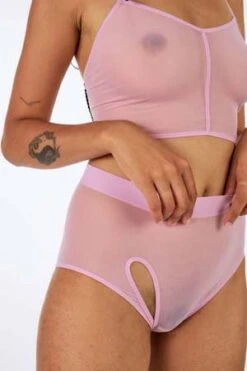 La Fille D'oCall Me High Waist Brief - Rose