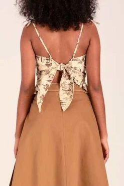 Eliza FaulknerCandy Corset Brown Toile De Jouy -CYNTHIA ROWLEY Sales Store Candy Corset Brown Toile De Jouy 20230223200337 2