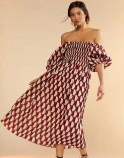 CYNTHIA ROWLEYCaprice Dress - Geo Blue/Red -CYNTHIA ROWLEY Sales Store Caprice Dress 20230801235617 1