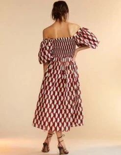 CYNTHIA ROWLEYCaprice Dress - Geo Blue/Red -CYNTHIA ROWLEY Sales Store Caprice Dress 20230801235617 3