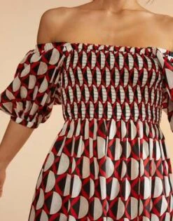 CYNTHIA ROWLEYCaprice Dress - Geo Blue/Red -CYNTHIA ROWLEY Sales Store Caprice Dress 20230801235618 1