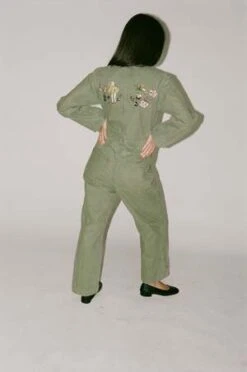 Caron CallahanEmbroidered Fincher Jumpsuit - Moss