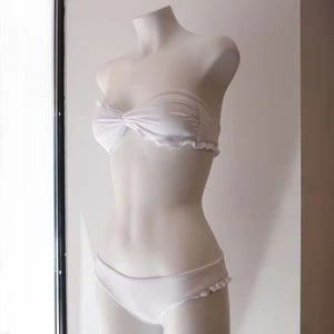 Casa RakiRuffle Bikini Top - Textured White 2 Casa RakiRuffle Bikini Top - Textured White - Image 2