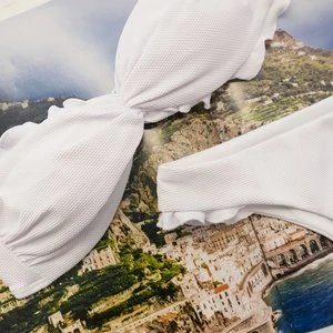 Casa RakiRuffle Bikini Top - Textured White 5 Casa RakiRuffle Bikini Top - Textured White - Image 5