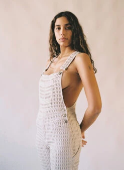 Aniela ParysCassidy Waffle Overalls - Cream