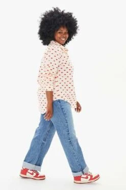 Clare V.Phoebe Lips Top - Blush/Poppy 6 Clare V.Phoebe Lips Top - Blush/Poppy -CYNTHIA ROWLEY Sales Store Clare V Phoebe Lips Top Blush w Poppy 20230908164755 2