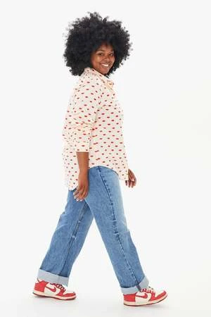 Clare V.Phoebe Lips Top - Blush/Poppy 3 Clare V.Phoebe Lips Top - Blush/Poppy - Image 3