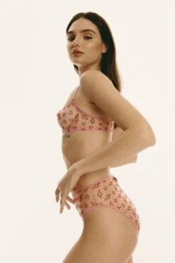 Le Petit TrouCoeur Underwire Bra With Silk - Pink/Deep Red -CYNTHIA ROWLEY Sales Store Coeur Underwire Bra With Silk 20231004173208 1