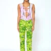 Collina StradaPuddle Flare Pants - Green Sistine -CYNTHIA ROWLEY Sales Store Collina Strada Puddle Flare Pants Green Sistine 20220907185313