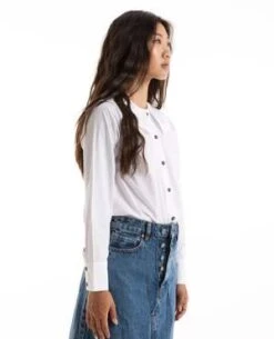 GanniCotton Poplin Double Collar Shirt - White -CYNTHIA ROWLEY Sales Store Cotton Poplin Double Collar Shirt 20231012002154 1