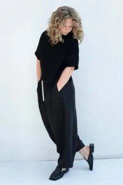 CorderaCotton Top - Black -CYNTHIA ROWLEY Sales Store Cotton Top Black 20230709093243