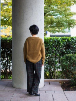 DantonWool Straight Easy Pants - Brown/Green Checks -CYNTHIA ROWLEY Sales Store Danton Wool Straight Easy Pants Brown Green Checks 20231025190511